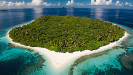 孤島　小島　熱帯　海