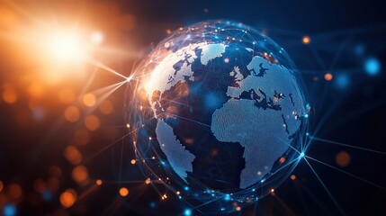 Naklejka premium Global Network Connection