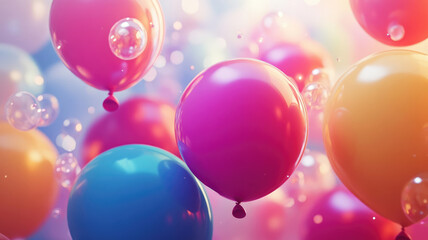 bohen effect party balloon background, detailed high resolution photo