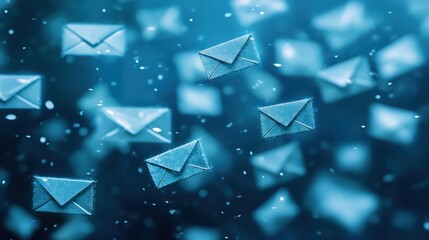 Blue Envelope Background.