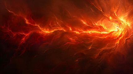 Attractive view of red fireworks on black sky background