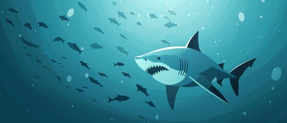 Obraz premium A Shark Speed productivity app, optimizing tasks with predatory efficiency