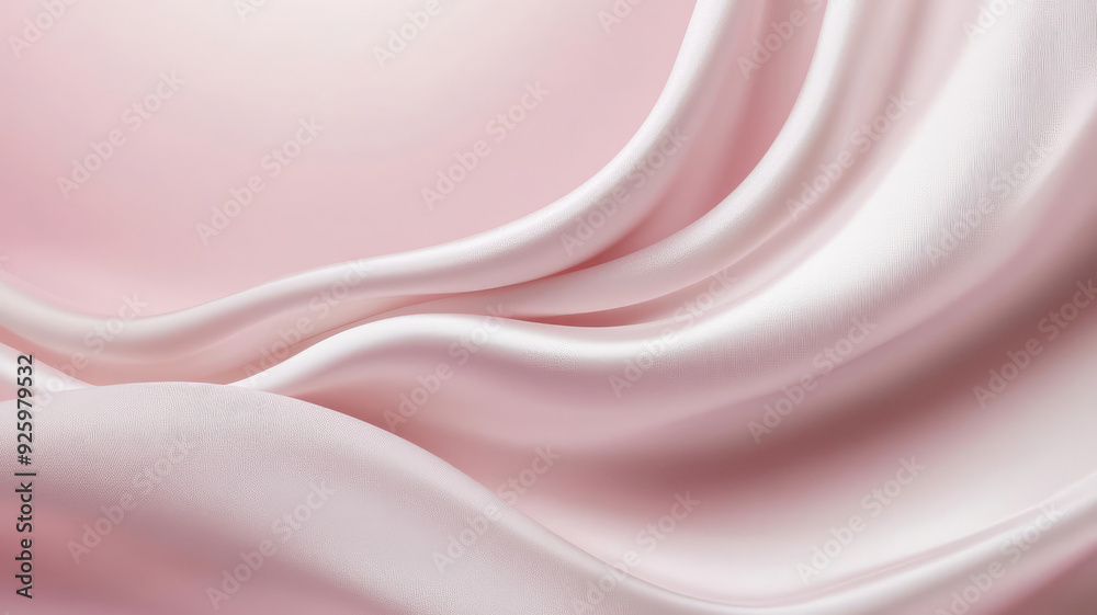 Wall mural a soft pink background with a smooth, flowing fabric design in the center of the image is a soft pin