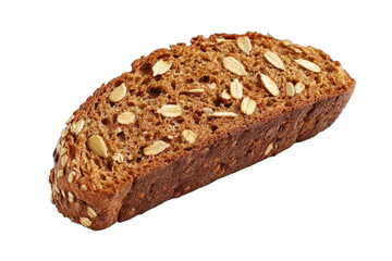 A slice of healthy whole grain bread topped with seeds, perfect for nutritious meals and snacks.