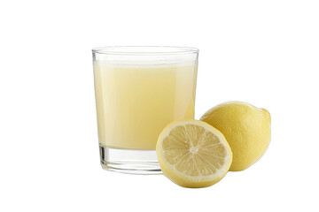 Fresh lemon juice in a glass with whole lemons. Perfect for refreshing drinks or culinary uses.