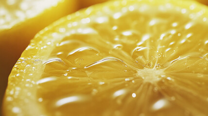 close up of lemon slices