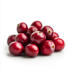 Red Cranberry, Isolated on white background