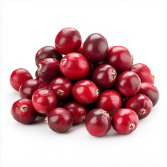 Red Cranberry, Isolated on white background