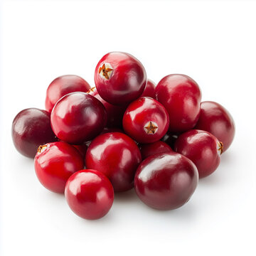 Red Cranberry, Isolated on white background