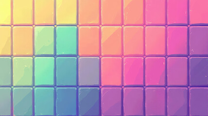 pixel aesthetic tiled background with multicolored tiles, extremely detailed image