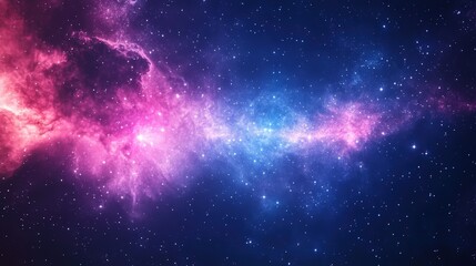 Obraz premium Cosmic Nebula with Stars.