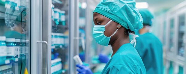 Innovative HIVAIDS treatment being administered in a clinical trial, detailed and professional healthcare environment