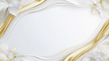 luxury white and gold background with space in the middle, detailed high resolution image