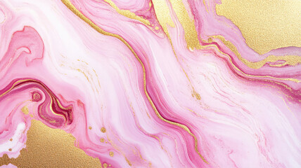 abstract marble pink and gold background, detailed high definition image