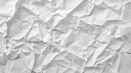 Obraz premium Illustration of a white crumpled paper texture background, highlighting its tactile qualities and irregular surface, suitable for enhancing the visual appeal of designs.
