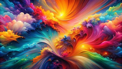 Dynamic and vibrant abstract paint splash artwork with bright colors and textures , abstract, vibrant, paint, splash
