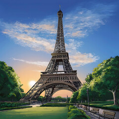 Fototapeta premium eiffel tower city