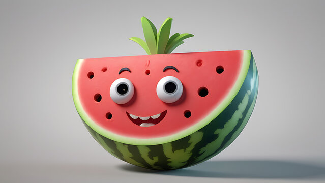 Cute watermelon charater.