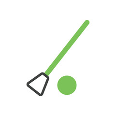 Broomball vector icon