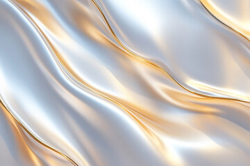 White and Gold Fluid Abstract Texture