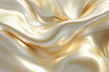 White and Gold Fluid Abstract Texture