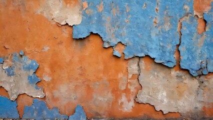Obraz premium A rustic blend of blue and orange textures