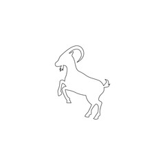 Goat icon isolated on transparent background