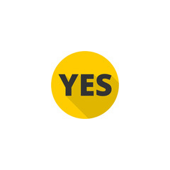 Yes icon isolated on transparent background