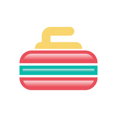 Curling vector icon