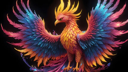 Obraz premium black and red rooster, ai generated