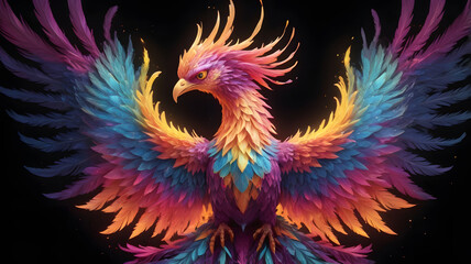 abstract background with wings, ai generated