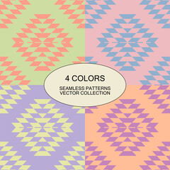 Geometric ethnic seamless pattern in vector. Native American, Mexican ,African style. Design for fabric, clothing, rug, blanket, print, paper, etc. 