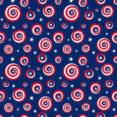 American Holidays seamless pattern