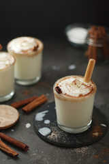 Kogel mogel drink made from eggs with cream