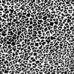 Abstract animal skin leopard, cheetah, Jaguar seamless pattern design. Black and white seamless camouflage background.
