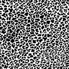 Abstract animal skin leopard, cheetah, Jaguar seamless pattern design. Black and white seamless camouflage background.