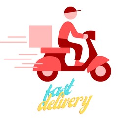fast delivery bike logo design - 1