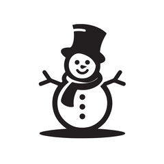 snowman isolated on white