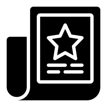 feature article, cover story, headline, newspaper, best article, good news, good article solid or glyph icon