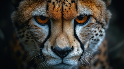 Fototapeta premium Close-up of a Cheetah's Intense Gaze