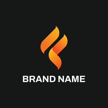 Letter F Flame Logo Concept