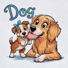 The first animals that kids may know. Fun images for easy learning.