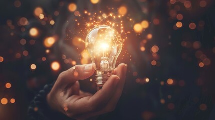 The picture might depict a light bulb burning in dim light. It represents ideas, imagination, and success.