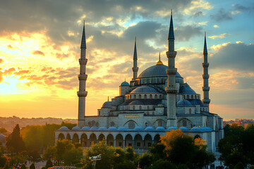 Obraz premium beautiful view of the mosque