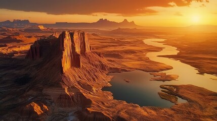 Fototapeta premium Breathtaking Landscapes: Stunning Views of Nature’s Beauty