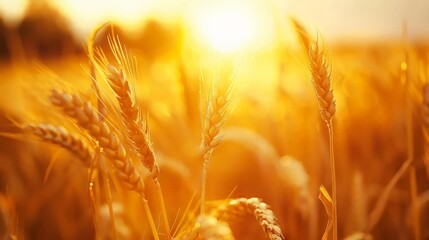 Golden Wheat Field at Sunset
