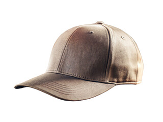 Fototapeta premium gray baseball cap mockup isolated on transparent background