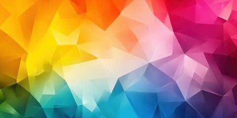 Vibrant abstract geometric background with colorful facets blending together
