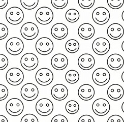 Fototapeta premium Repeating smile form endless nature-inspired backdrop
