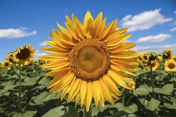sunflower with blue sky